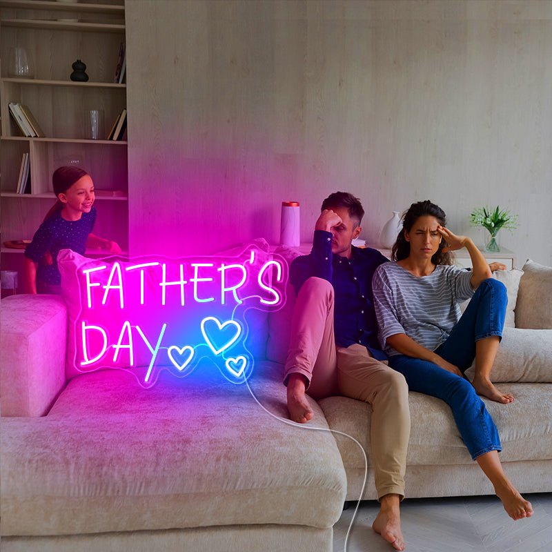 Happy FATHER'S DAY neon wall art