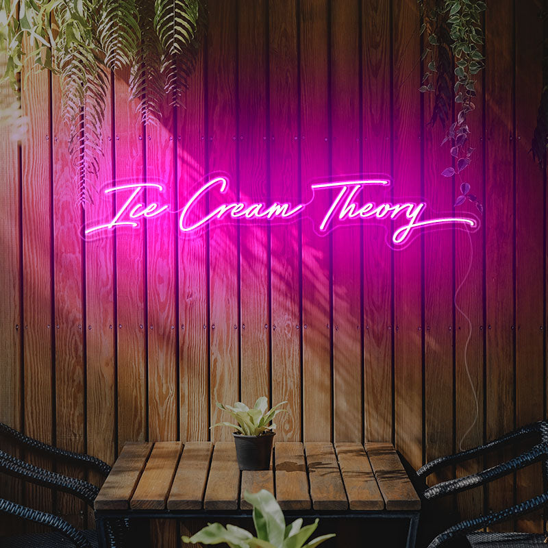 Ice Cream Theory Neon Wall Art Business Neon Light Sign