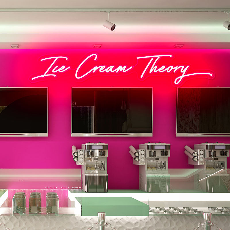 Ice cream theory neon wall art