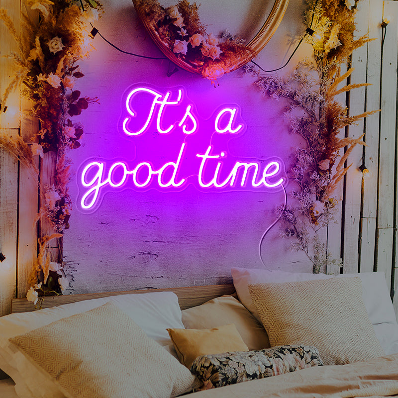 It's a good time neon signs for holiday decor