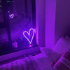 night light heart neon