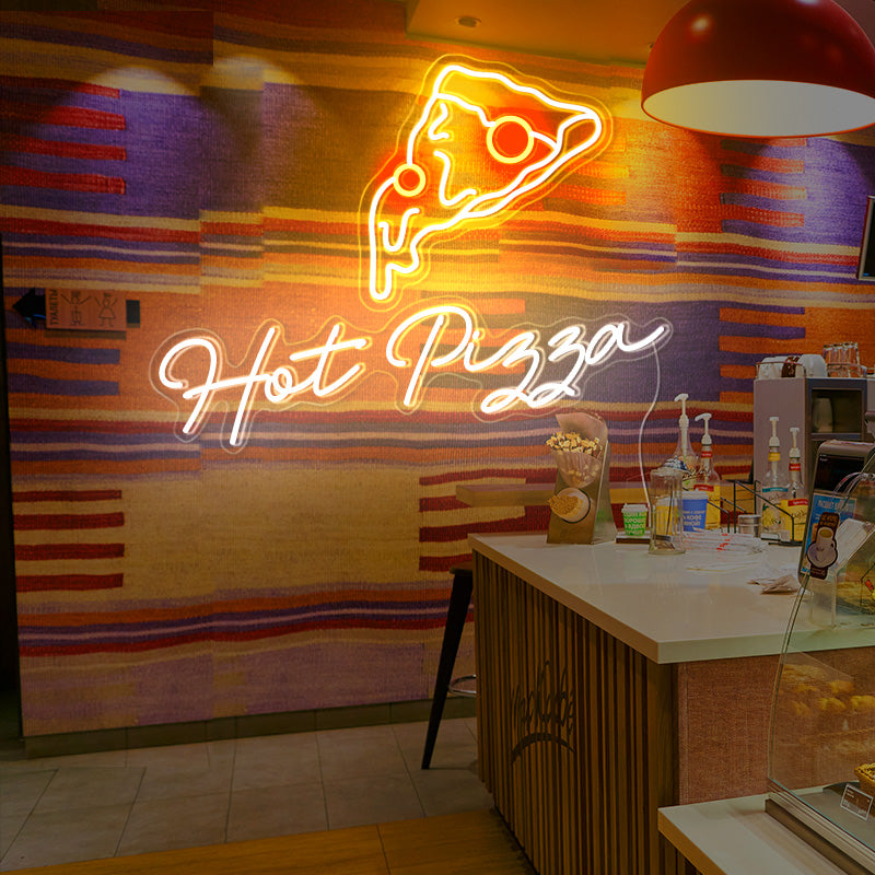 Hot pizza  neon sign for store
