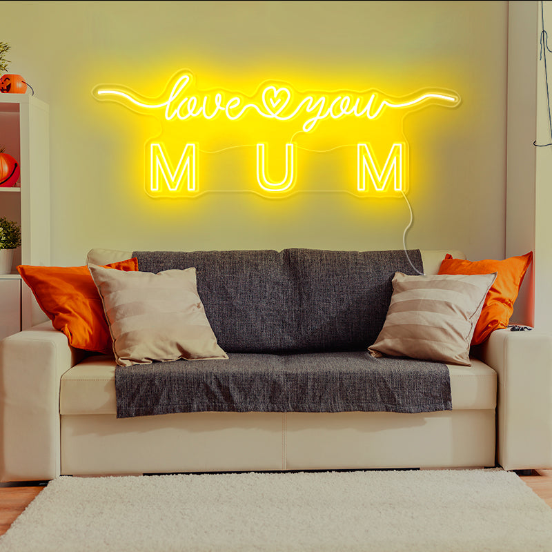 Love you mum led neon